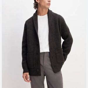 Everlane Men's Dark Gray Shawl Collar Cardigan